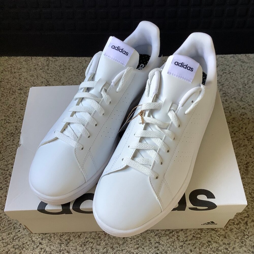 adidas Advantage Shoes Men's Size 10.5M - cloud white / cloud white / legend ink